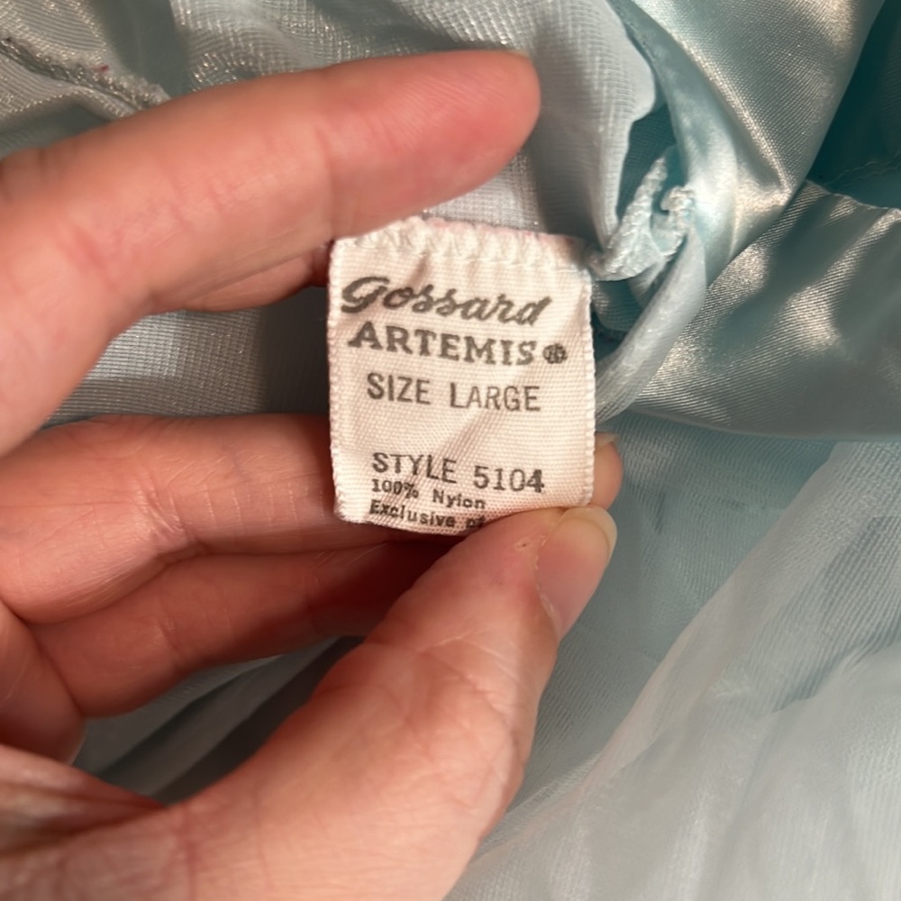Vintage Soft Blue Lingerie Nightgown - Picture 7 of 7